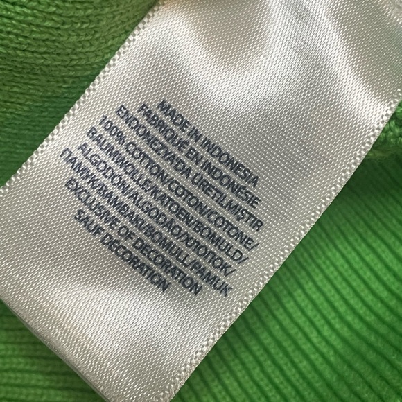 Polo by Ralph Lauren Vibrant Green Cable Knit Cardigan Sz M (8-10) - Picture 7 of 8
